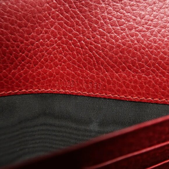 GUCCI Dionysus Chain Wallet Red Leather Shoulder Bag 801-021025 - Picture 11 of 12